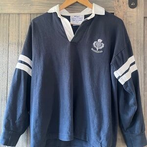 Vintage Saltire Rugby Shirt Navy Blue Men’s Small